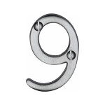 M Marcus Heritage Brass Numeral 9 - Face Fix 51mm 